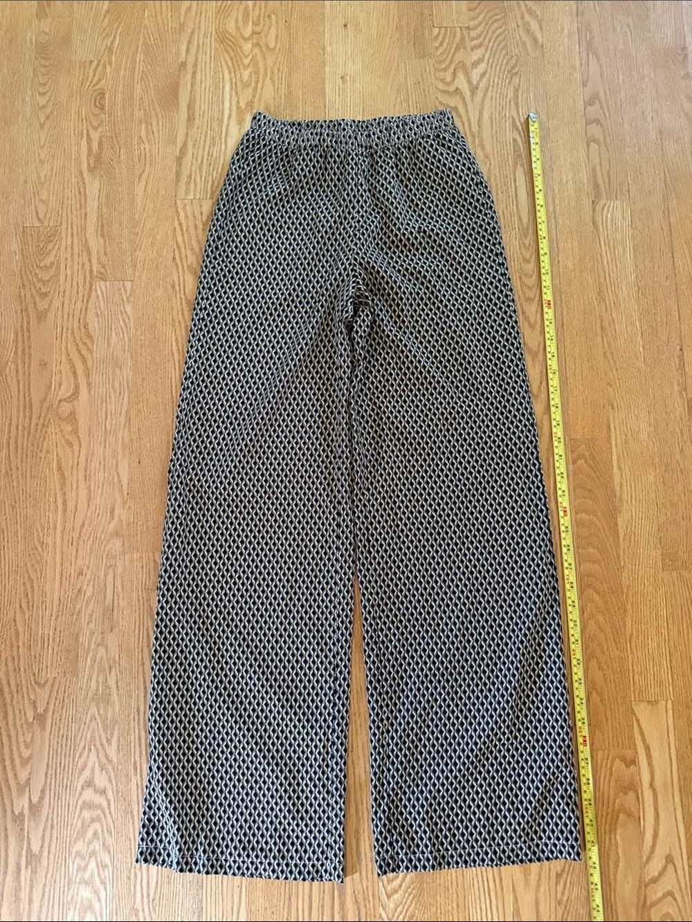 Peppermayo Black & White Geometric Wide-Leg Women's Pants